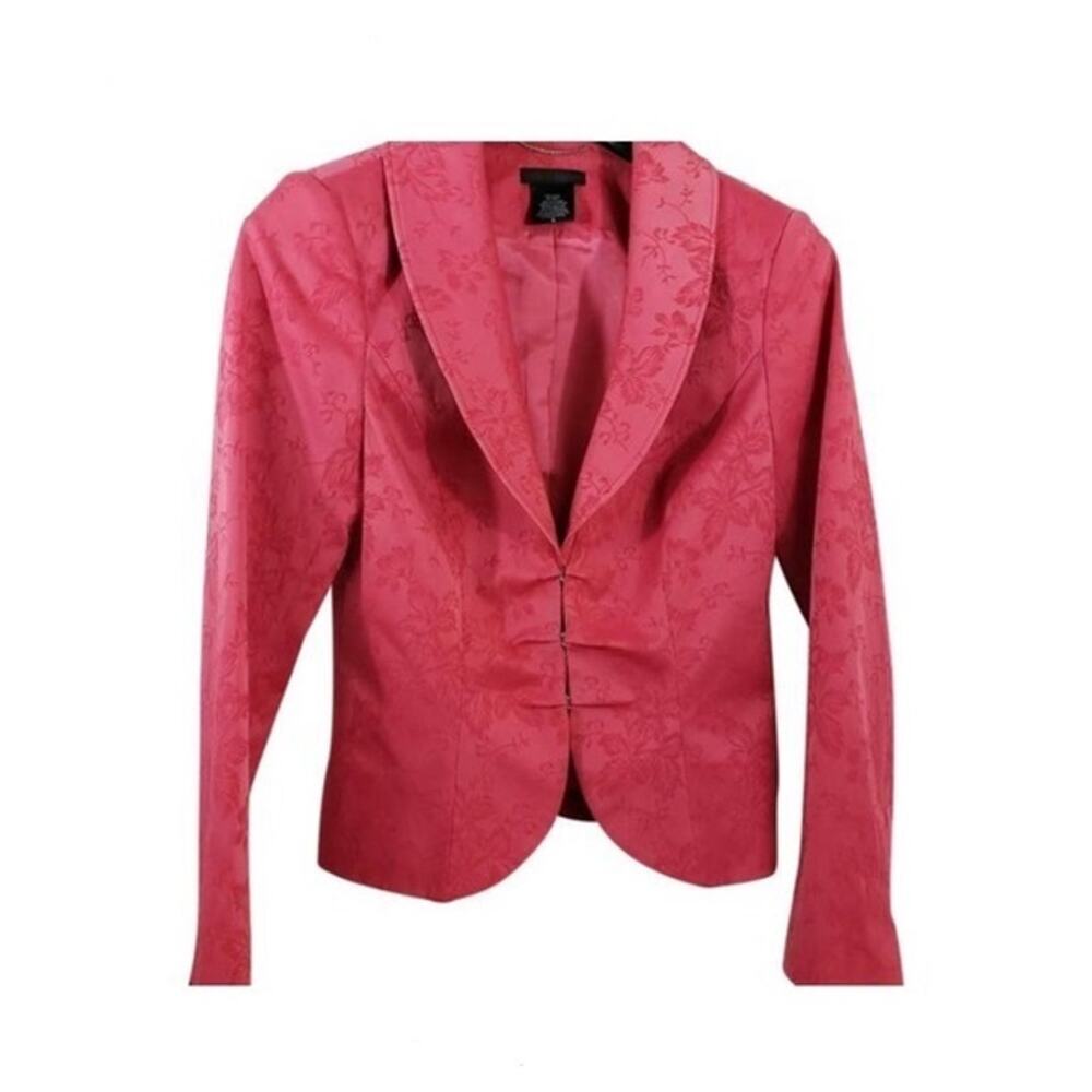 vintage Guess Collection Pink Floral Brocade Blazer Size  8